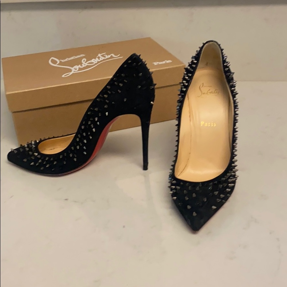 Christian Louboutin Escarpic black studded heels